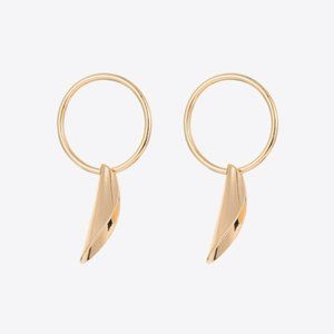18K Gold-Plated Alloy Drop Earrings For Women